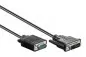 Preview: DINIC DVI-I 12+5 Stecker auf 15pol. HD-Stecker, Kabel 2-fach geschirmt, schwarz, 3m